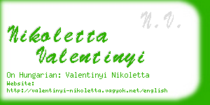 nikoletta valentinyi business card